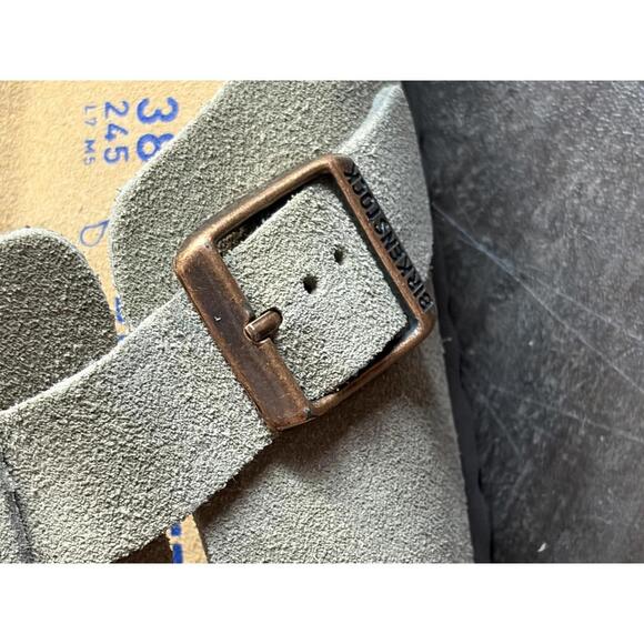 Birkenstock Boston Suede Taupe Clogs Women’s EU 38 US 7-7.5 New - Picture 3 of 5